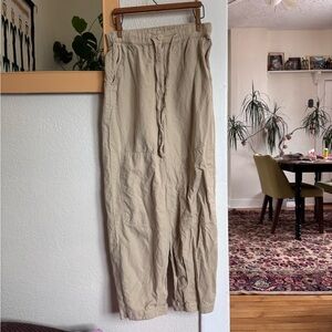 Garment Dyed Cotton Linen Canvas Pant - M - TOAST UK